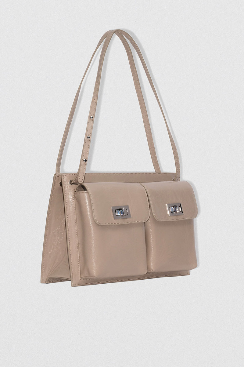 BY FAR BILLY TOTE DRYLAND CREASED CALF LEATHER SHOULDER BAG outlook