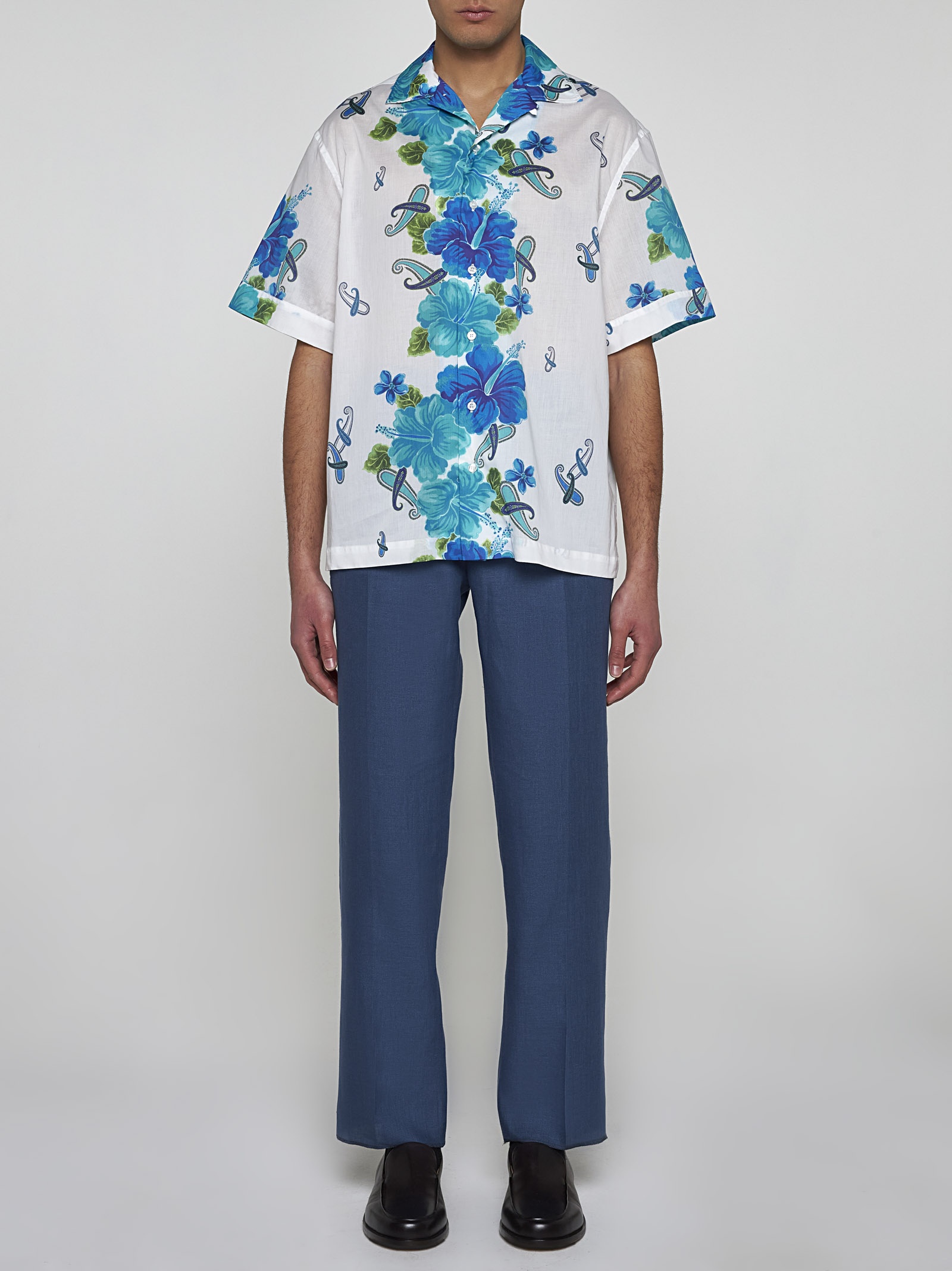 ETRO floral-print bowling shirt - Green