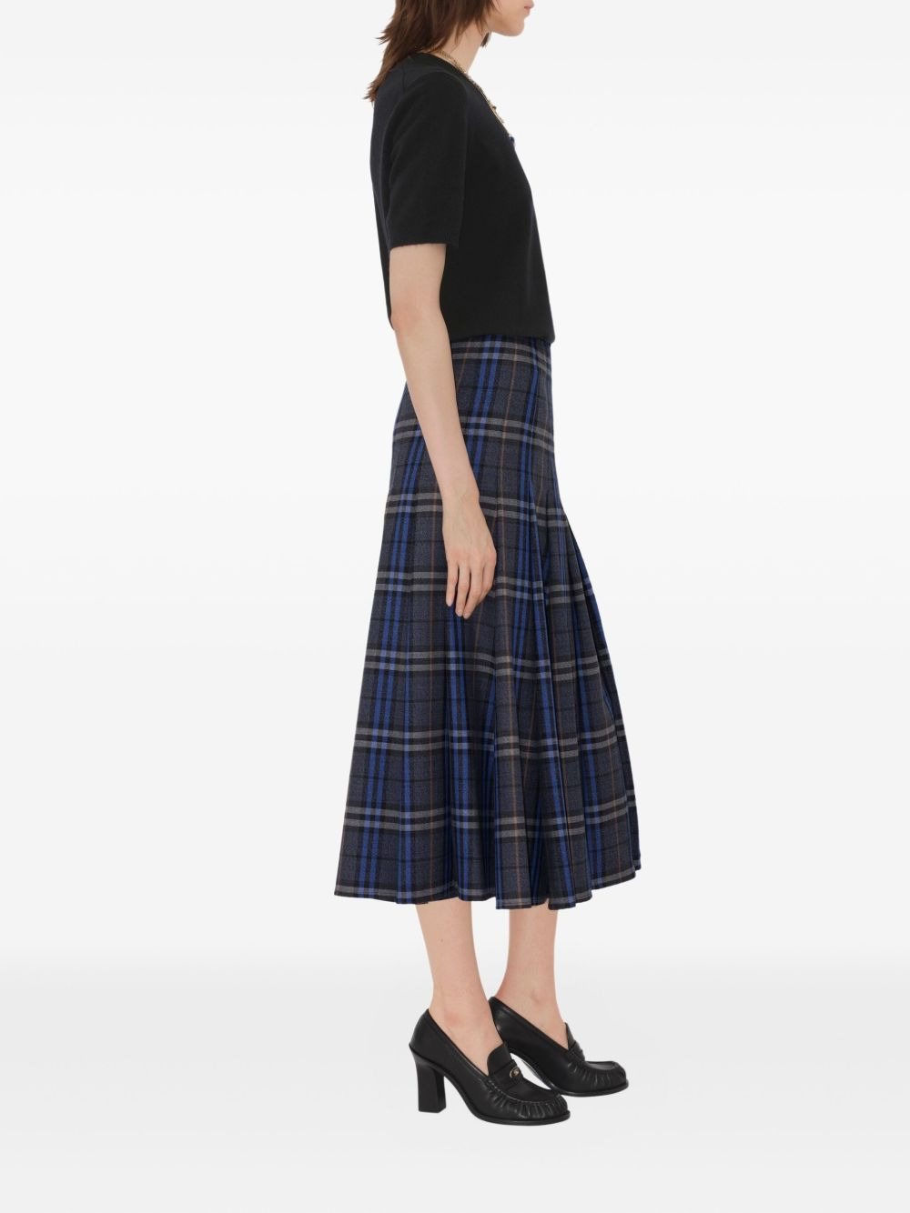 check wool midi kilt - 3