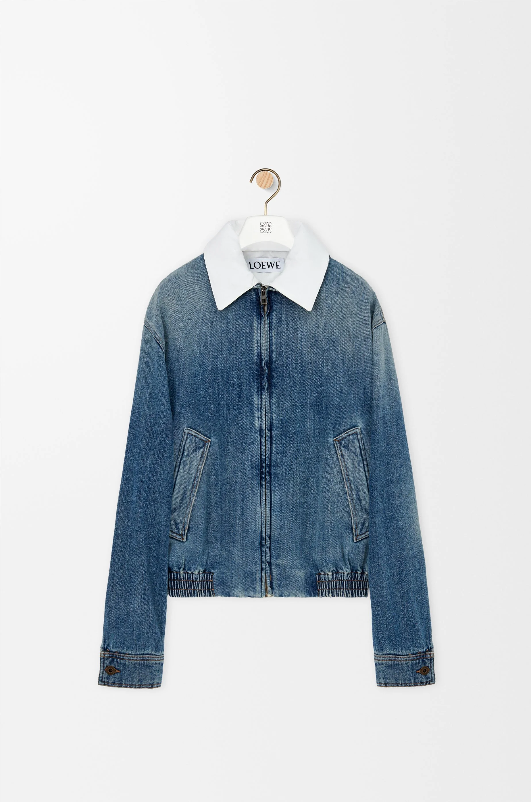 Zip-up jacket in denim - 1