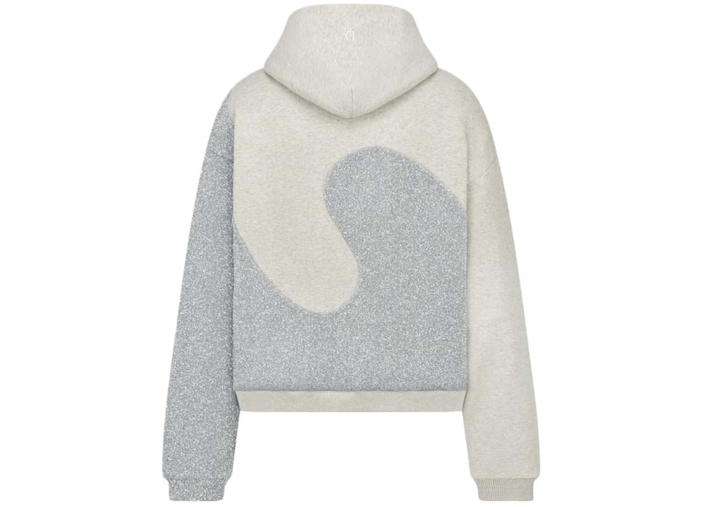Dior x ERL Hooded Relaxed Fit Sweatshirt Gray Heathered Cotton Fleece - 2