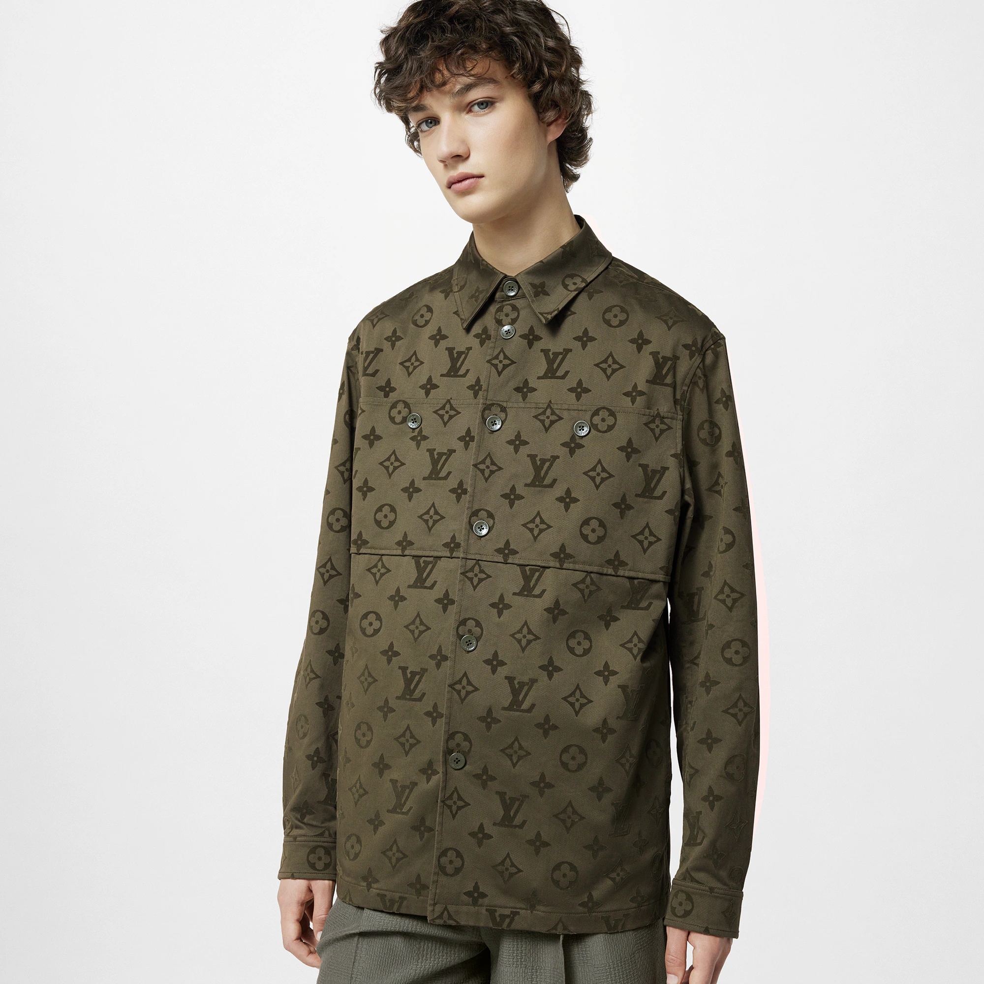 Monogram Cotton Overshirt - 5