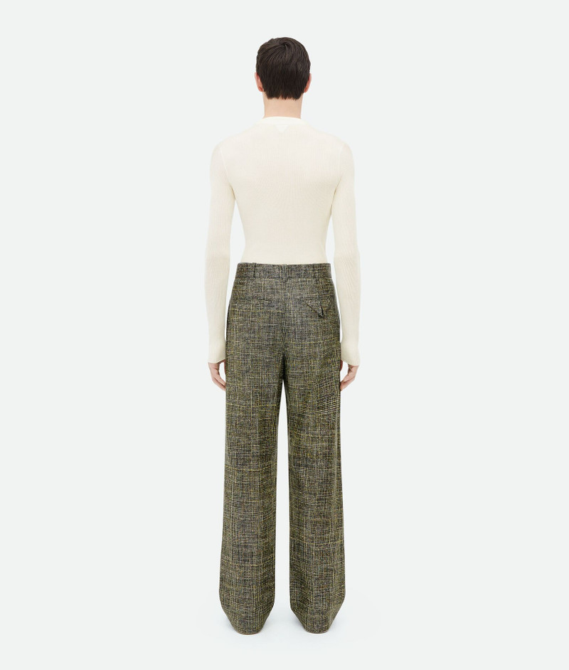 Printed Leather Straight Leg Trousers 3