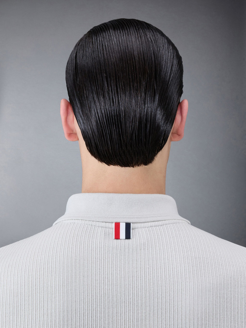 Thermal Rib Ottoman Stripe Short Sleeve Polo 5