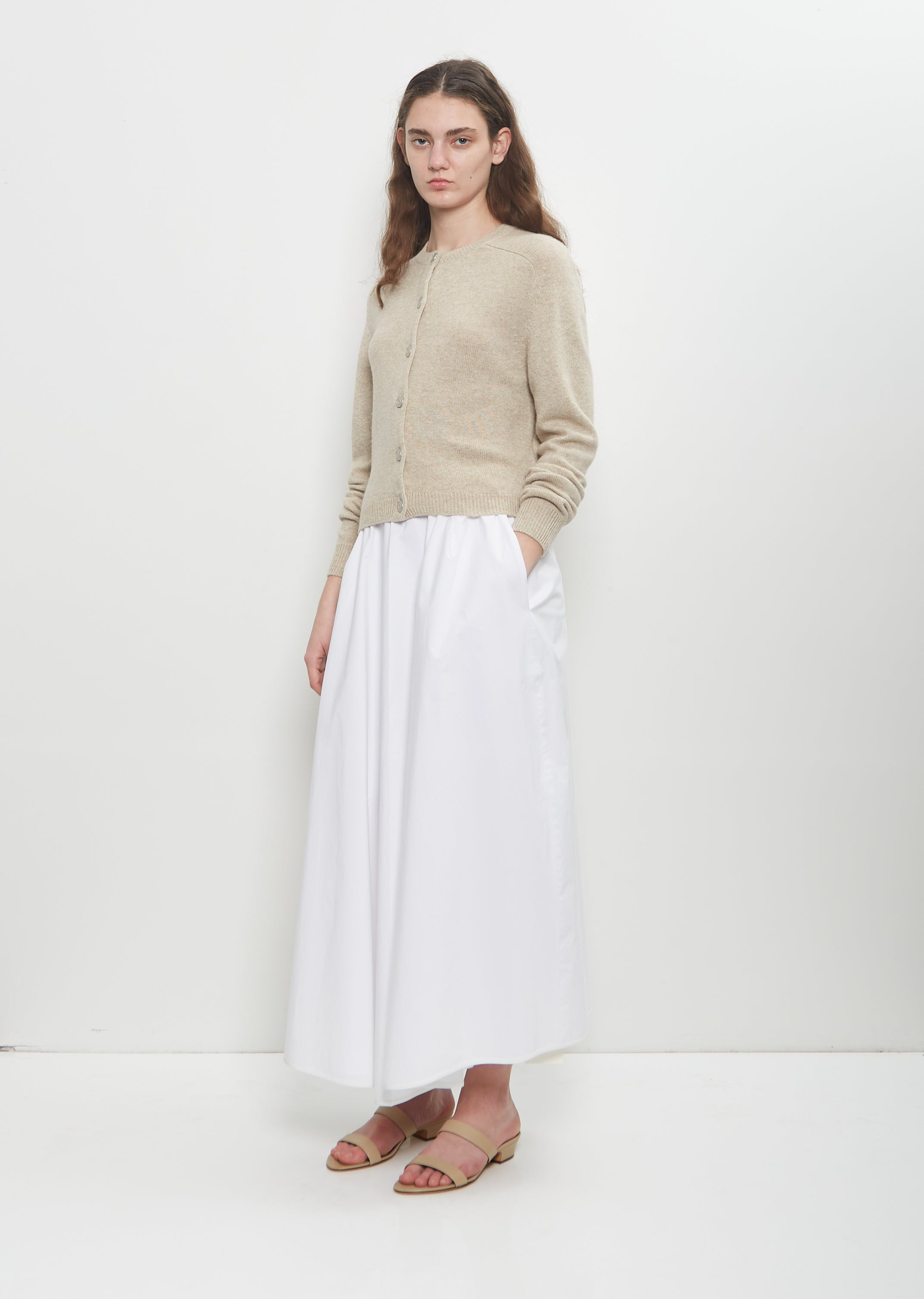 Cashmere Wool Bow Cardigan - 4