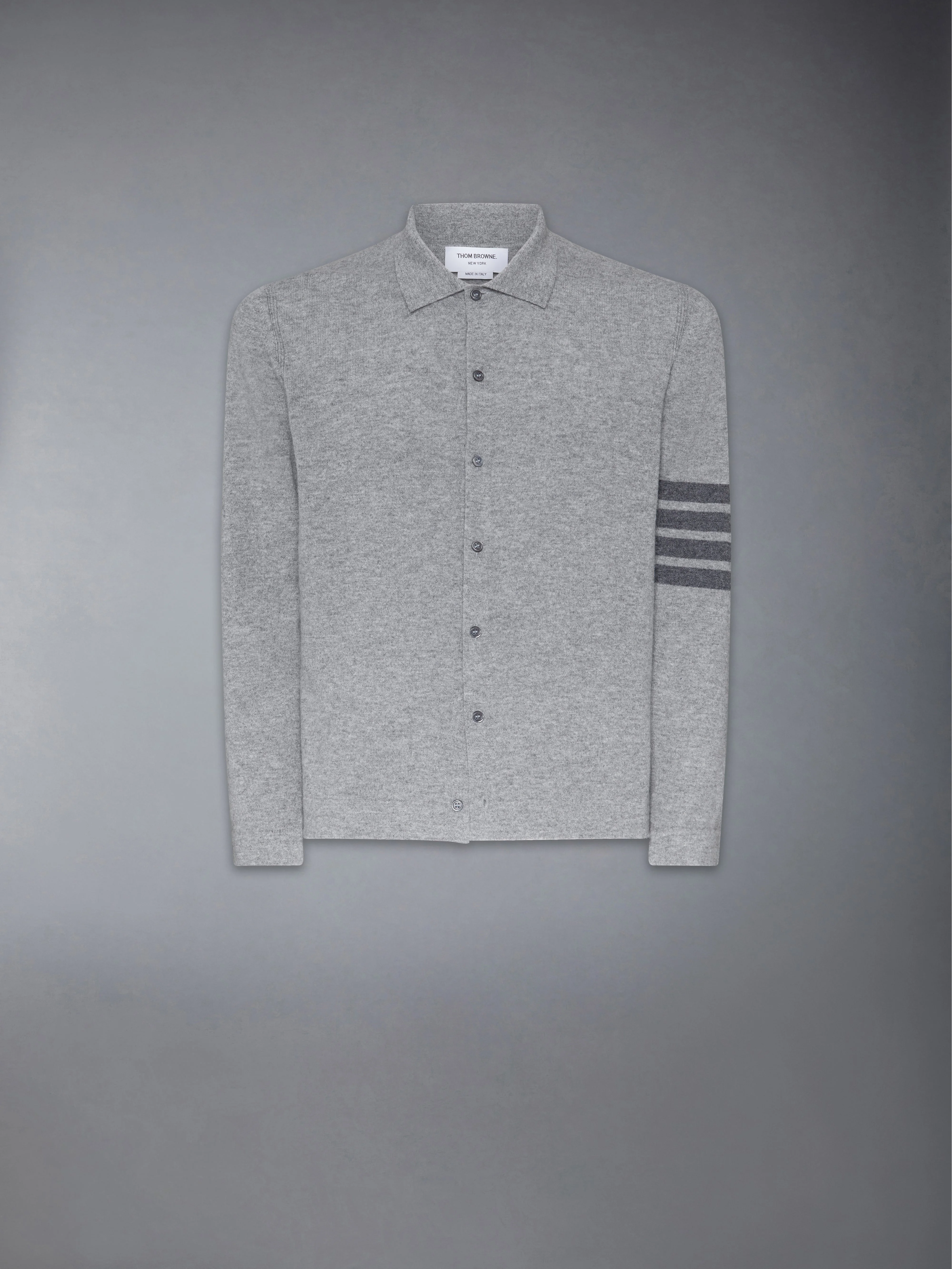 Cashmere Jersey Stitch 4-Bar Shirt - 1