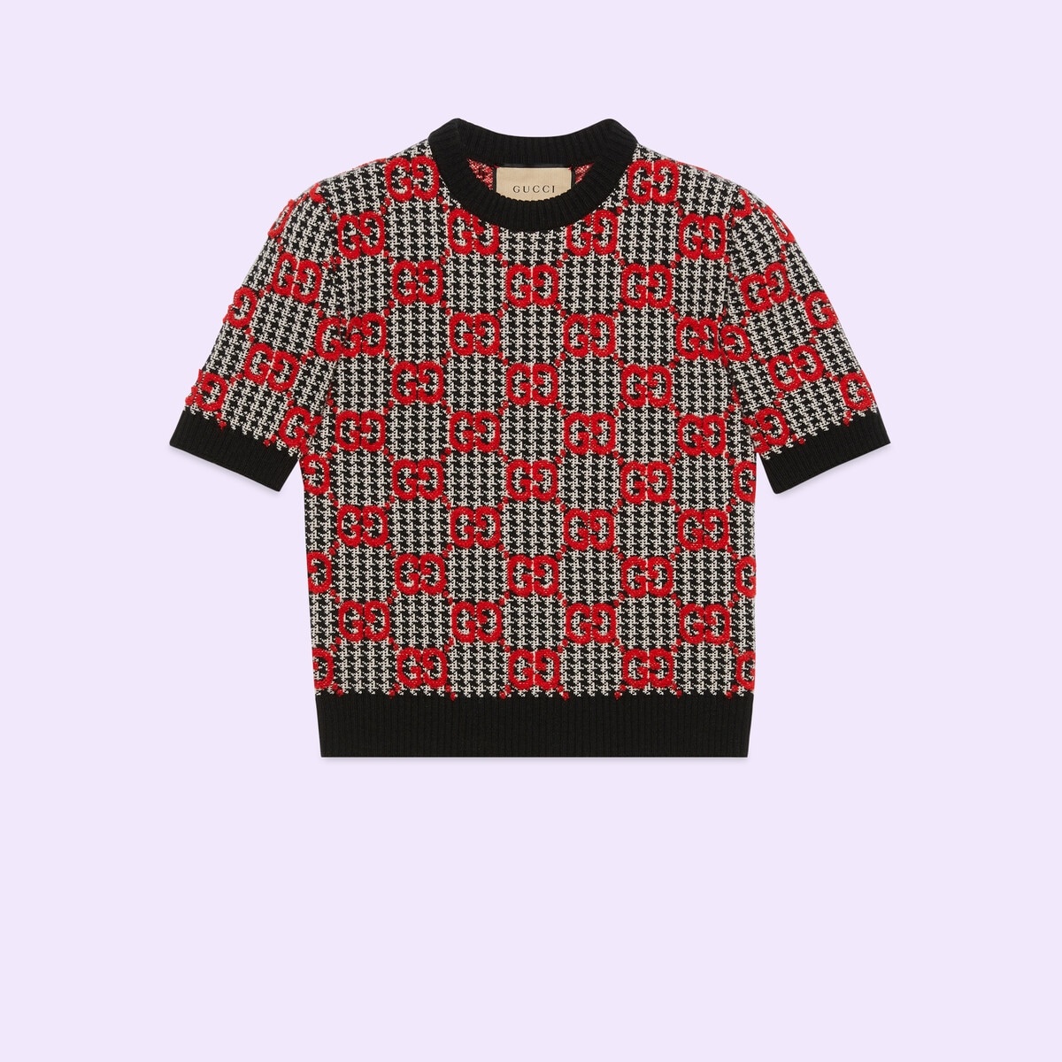 GG wool houndstooth top - 1