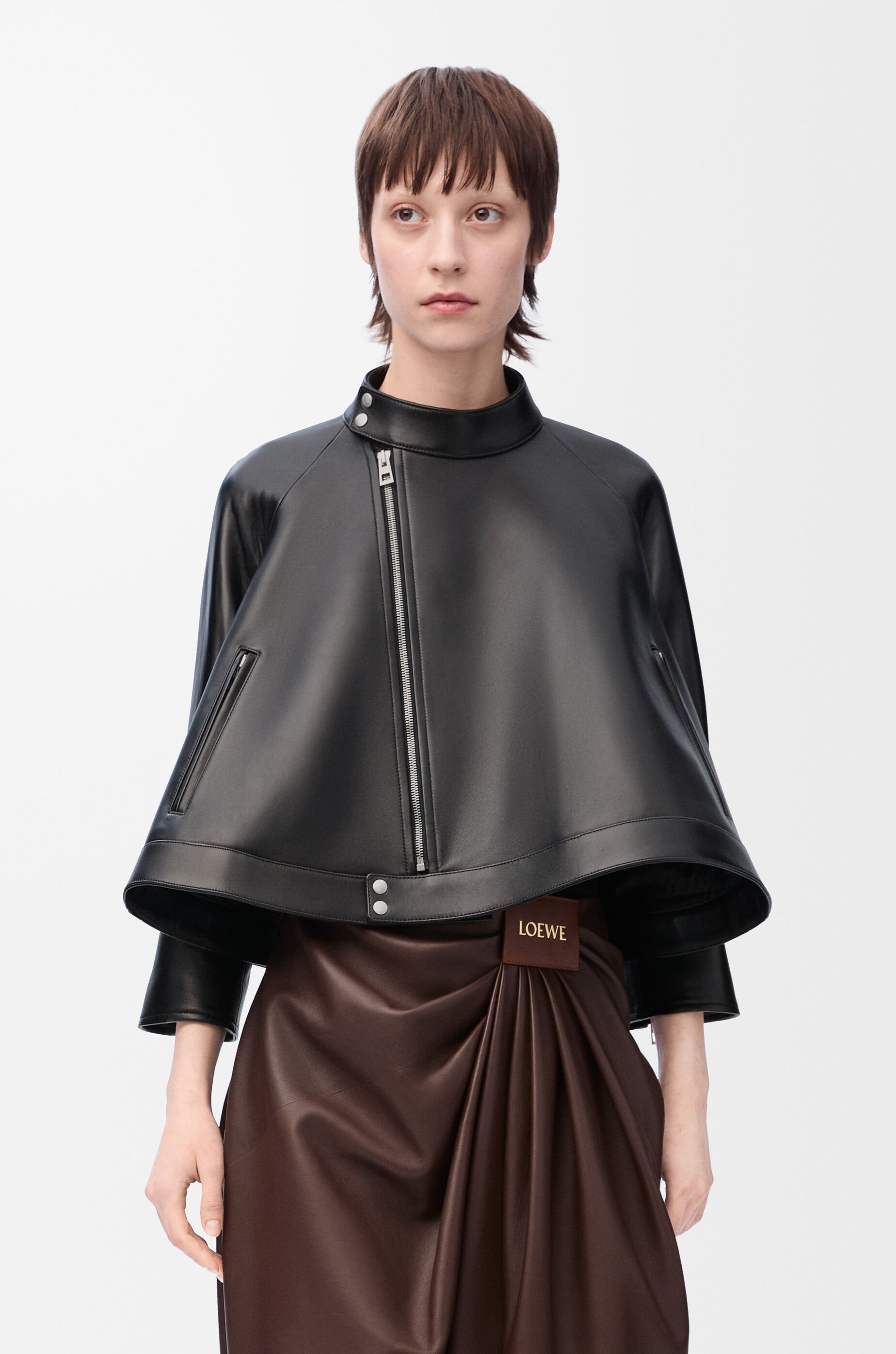 Trapeze jacket in nappa lambskin - 3