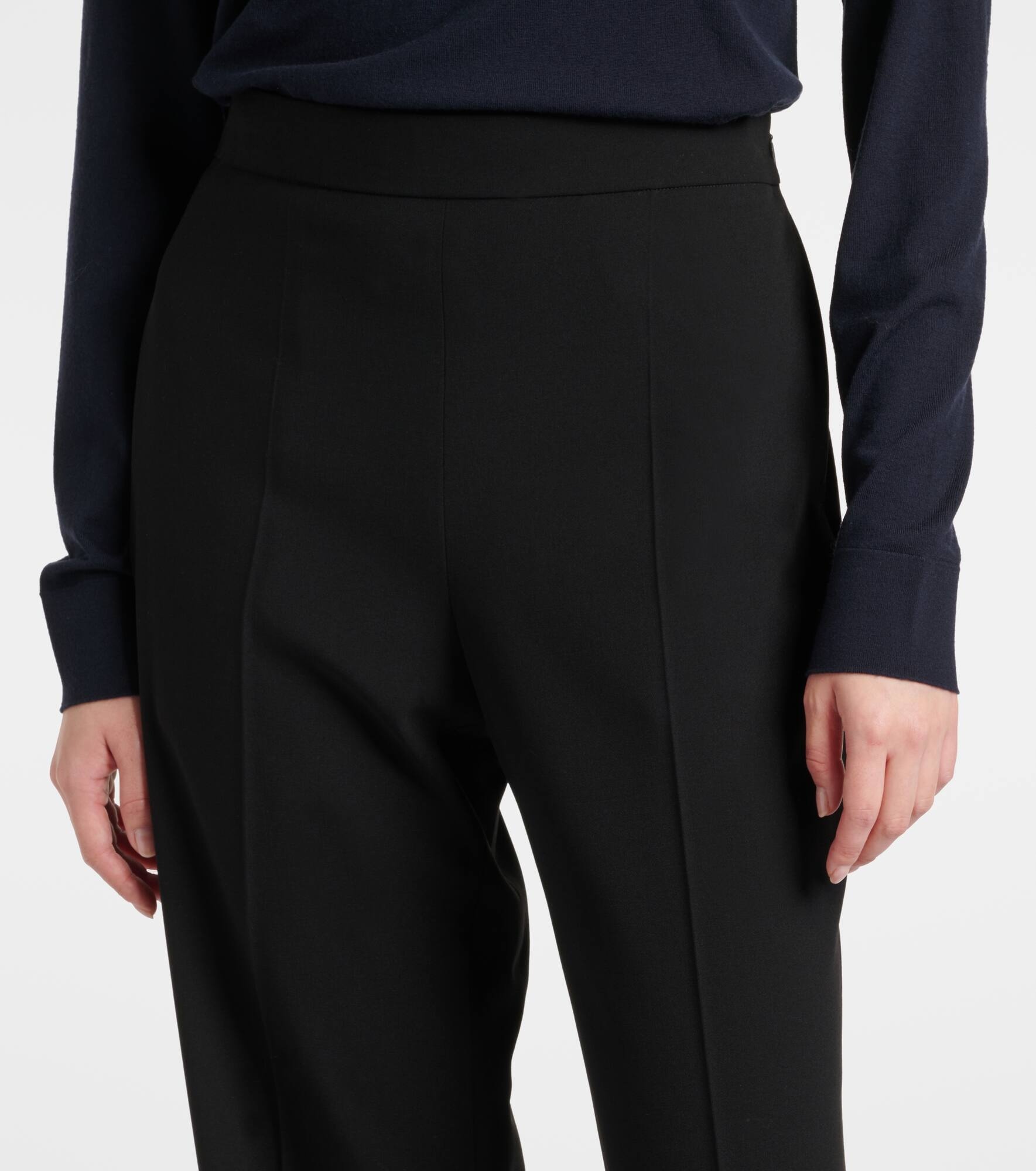 Dina wool-blend straight pants - 4