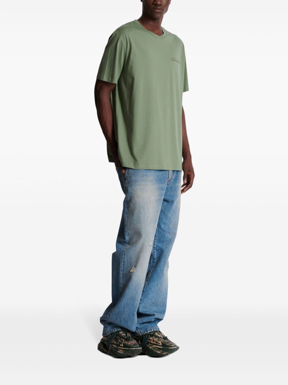 logo-embroidered t-shirt - 3
