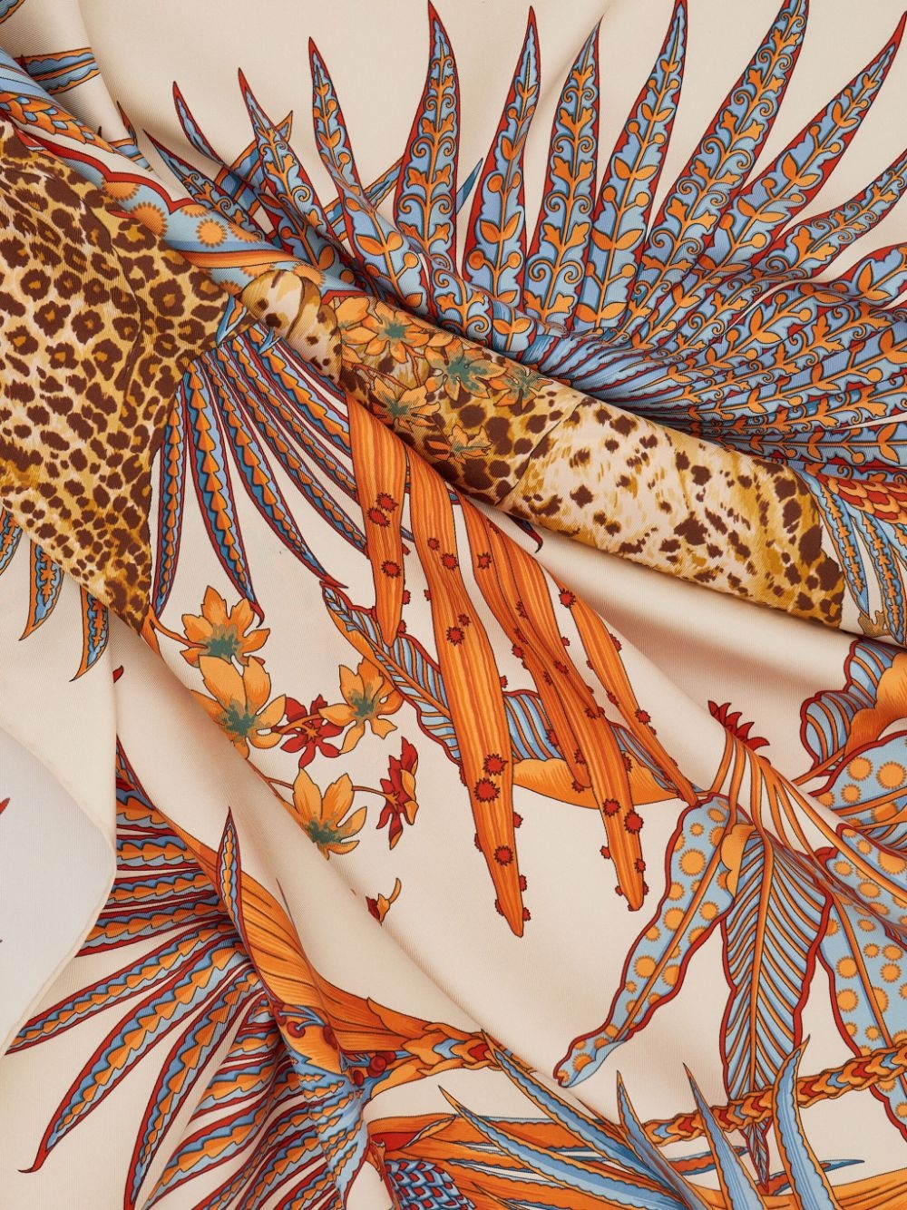 Leopard print silk scarf - 2