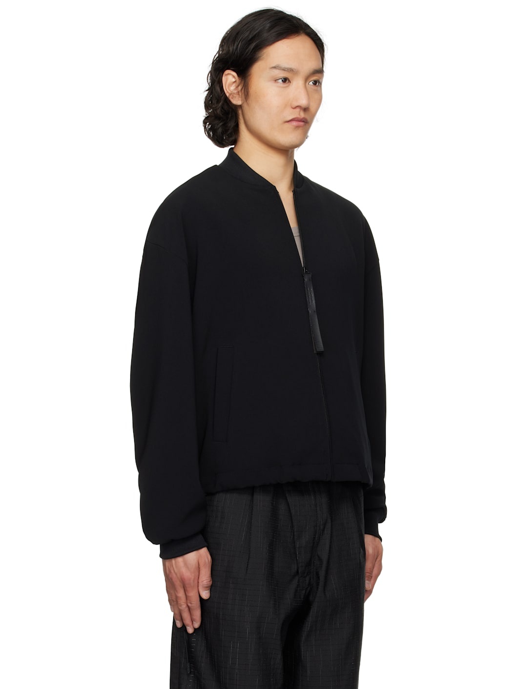 Black Blouson Bomber Jacket - 2