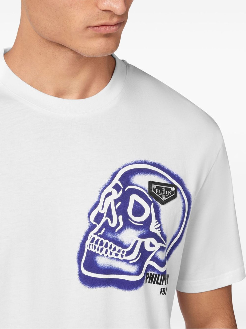 Skull-print round-neck T-shirt 5