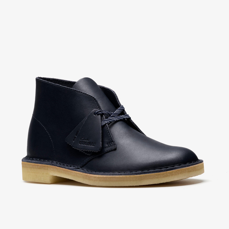 Desert Boot Navy Leather 8