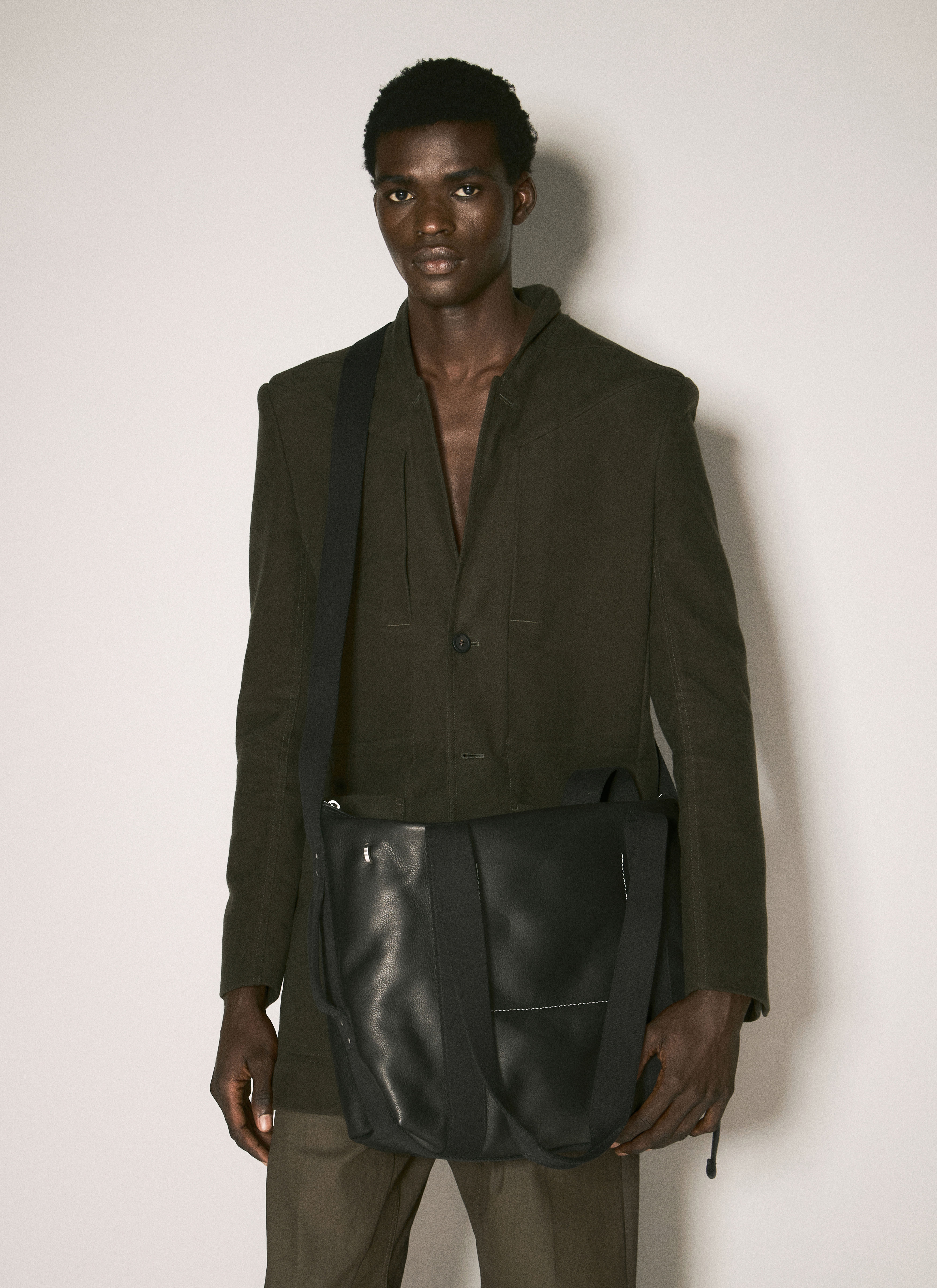 Rick Owens Leather Trolley Tote Bag | lncc | REVERSIBLE