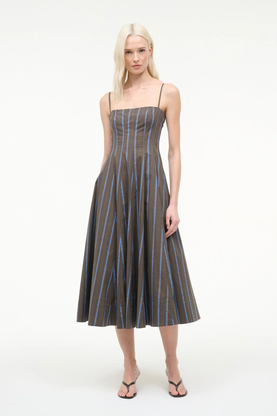 STAUD WYLIE DRESS HUNTINGTON STRIPE - 1