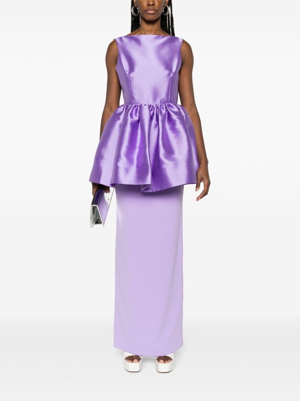 SOLACE ALDA MAXI DRSS PEPLUM WST LILAC - 2