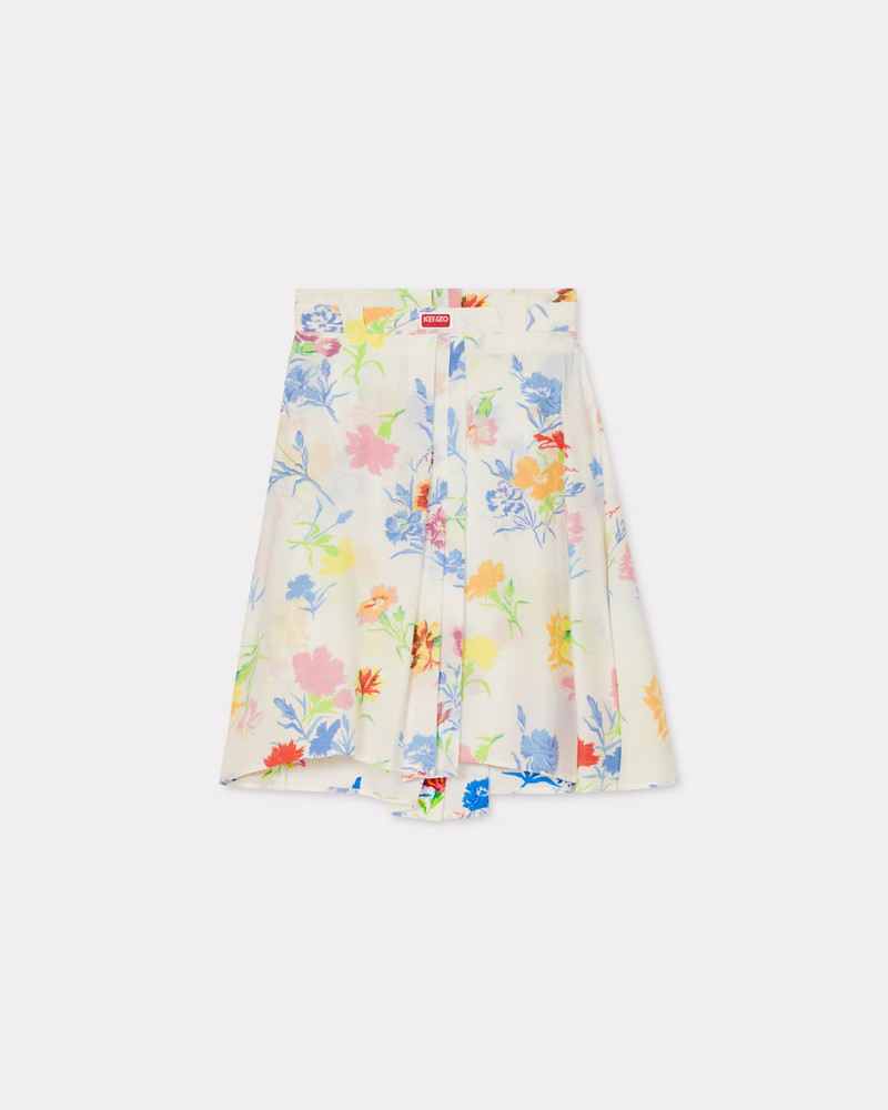 KENZO 'KENZO Drawn Flowers' pleated skirt outlook