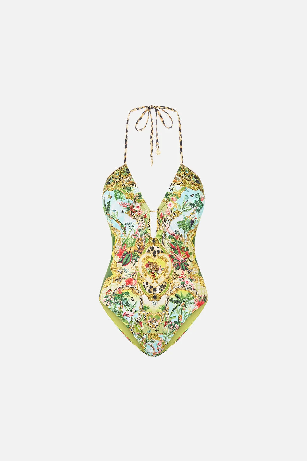 HALTER NECK TIE ONE PIECE W KEYHOLE WANDERLUST EMPIRE - 1