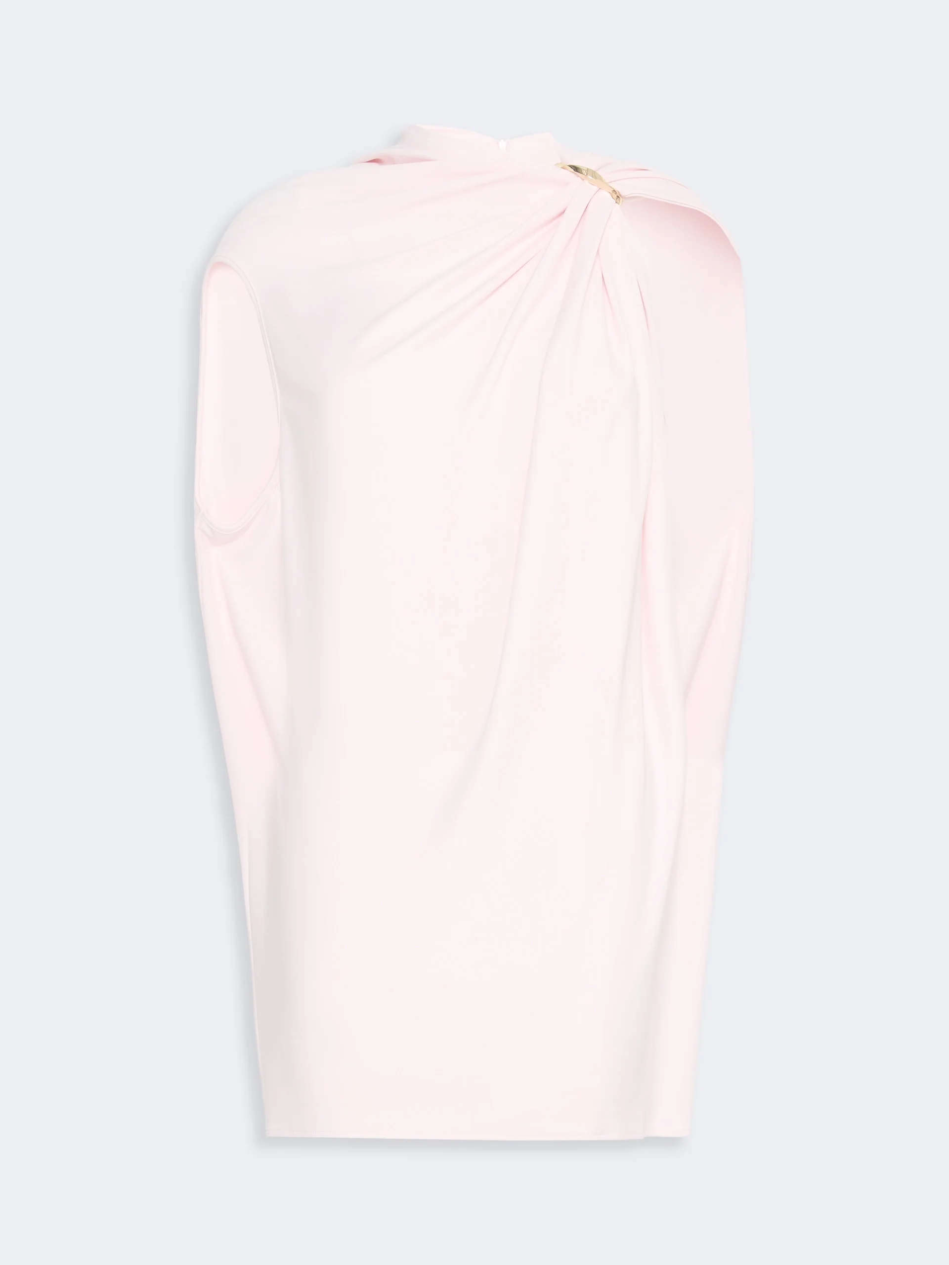 EPOCHE Draped viscose mini dress - POWDER - 1