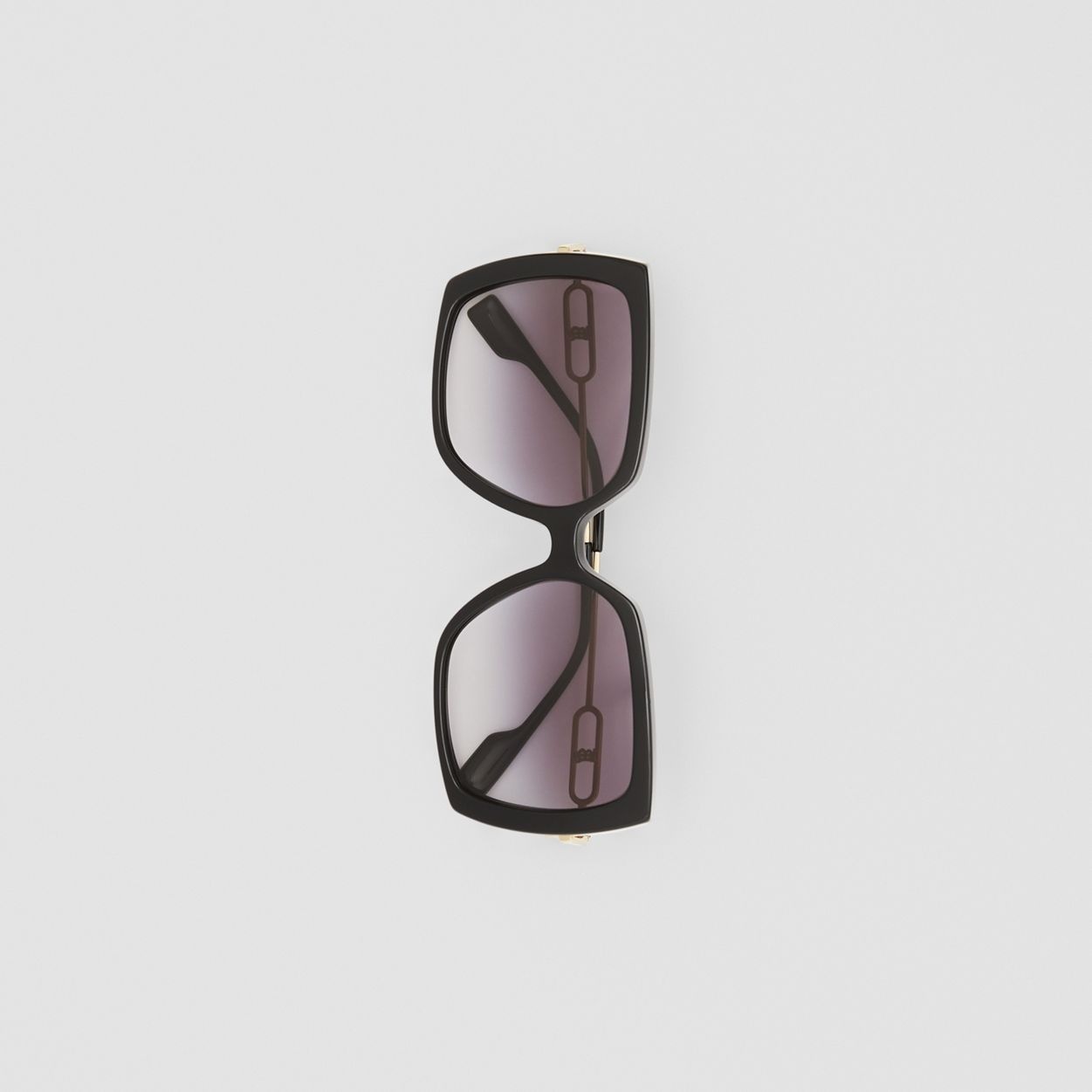 Chain-link Detail Oversized Square Frame Sunglasses - 4