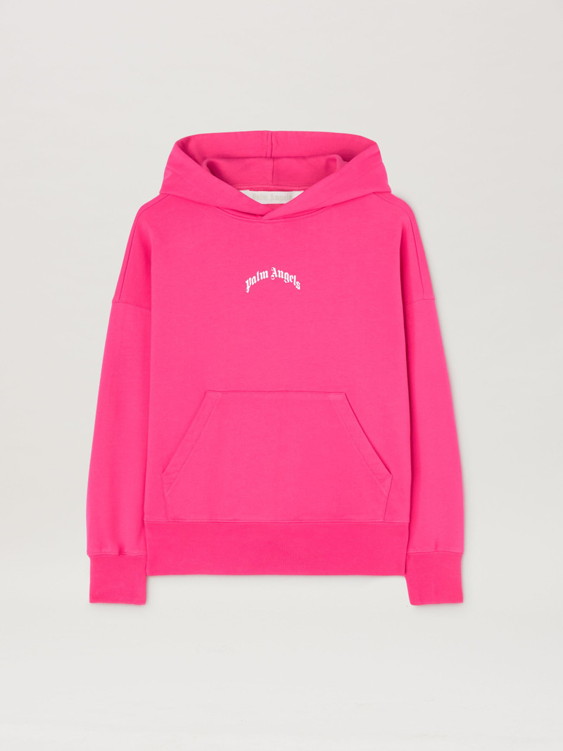 Curved logo hoodie - 1
