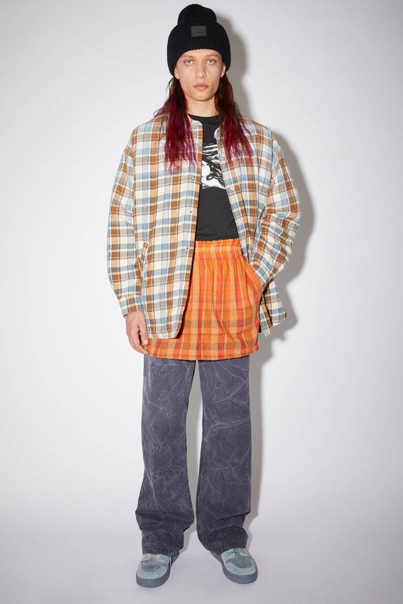 Acne Studios Flannel skirt - Brick red/apricot orange outlook