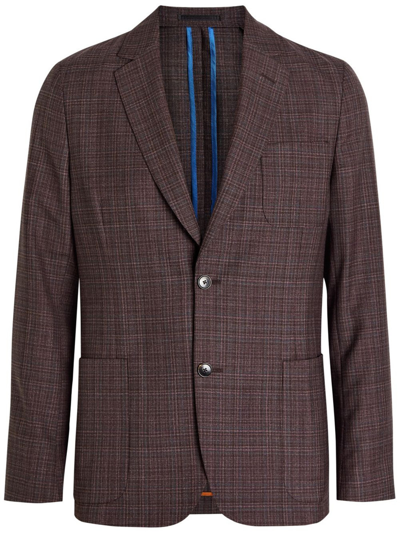 Paul Smith single-breasted checked blazer outlook