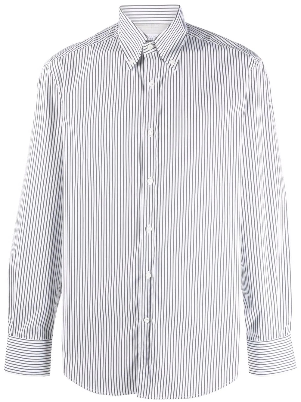 stripe-print cotton shirt - 1