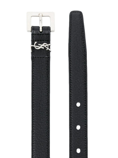 SAINT LAURENT monogram appliqué adjustable belt outlook