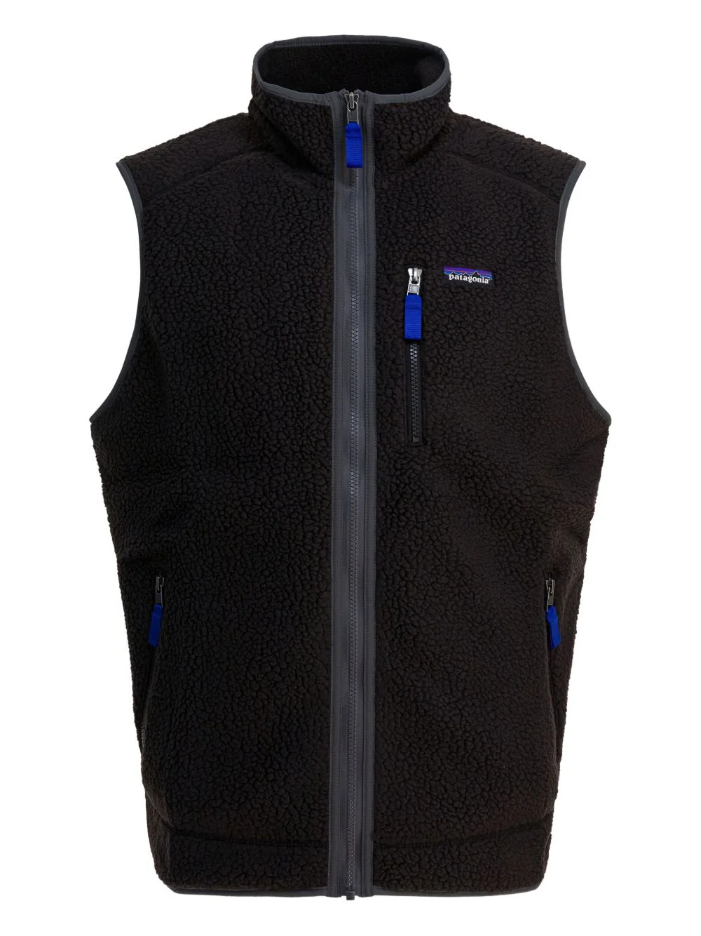 zip-front fleece gilet - 1