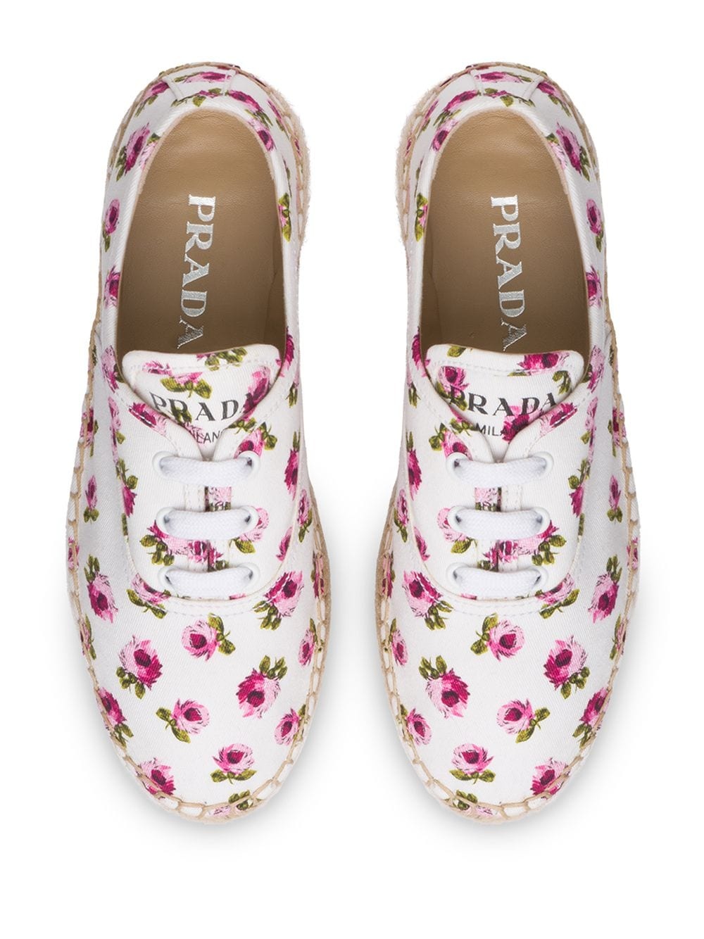 gabardine floral espadrilles - 4