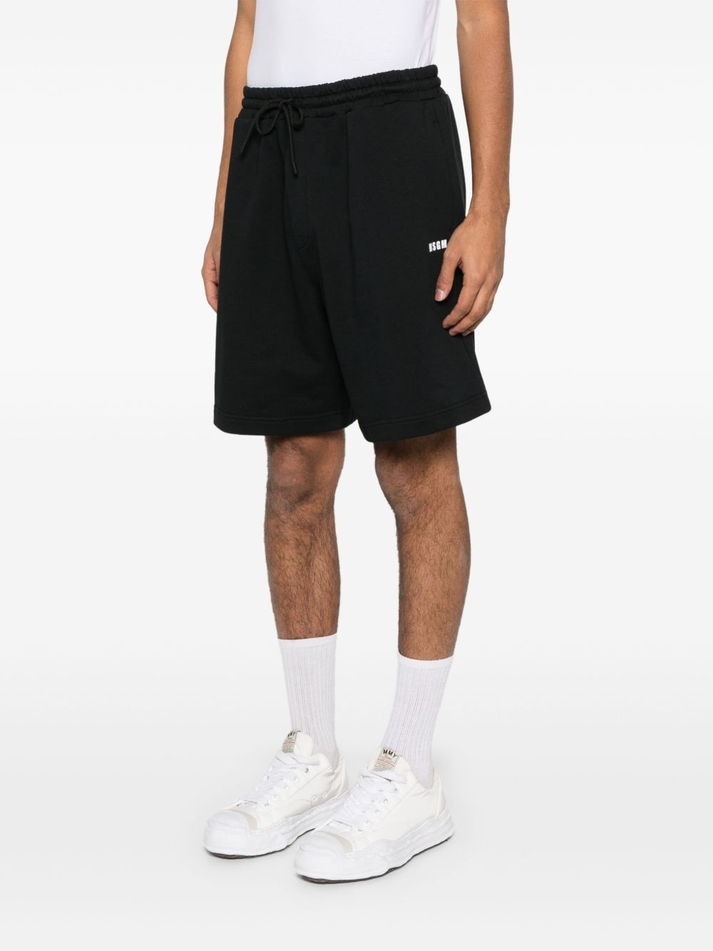 logo-print track shorts - 3