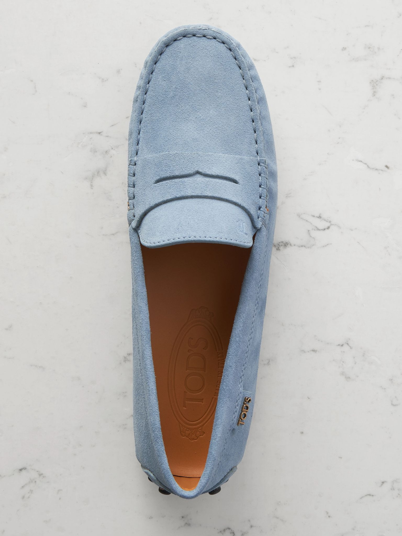 Gommino suede loafers Light blue - 5