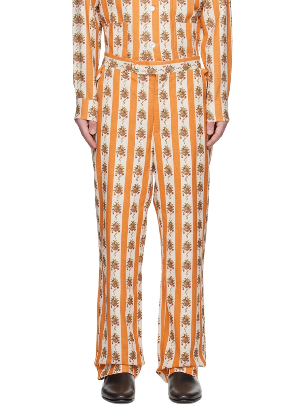 Orange Fruit Bowl Trousers - 1