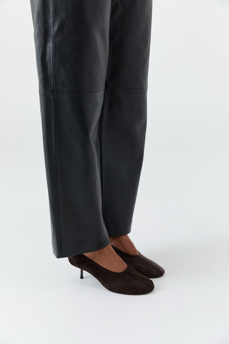Suede Classic Ballet Heel - Coffee 5