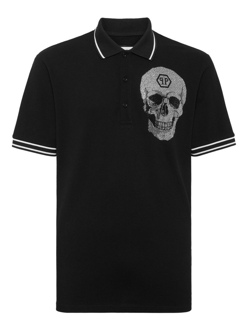 crystal-embellished polo shirt 1