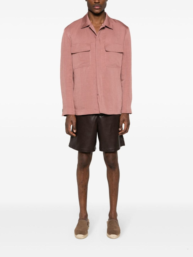 LARDINI spread-collar shirt jacket outlook