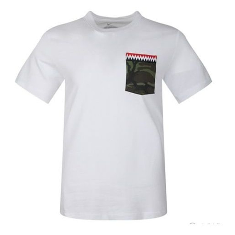 Nike Athleisure Casual Sports Pocket Short Sleeve White CJ6197-100 - 1