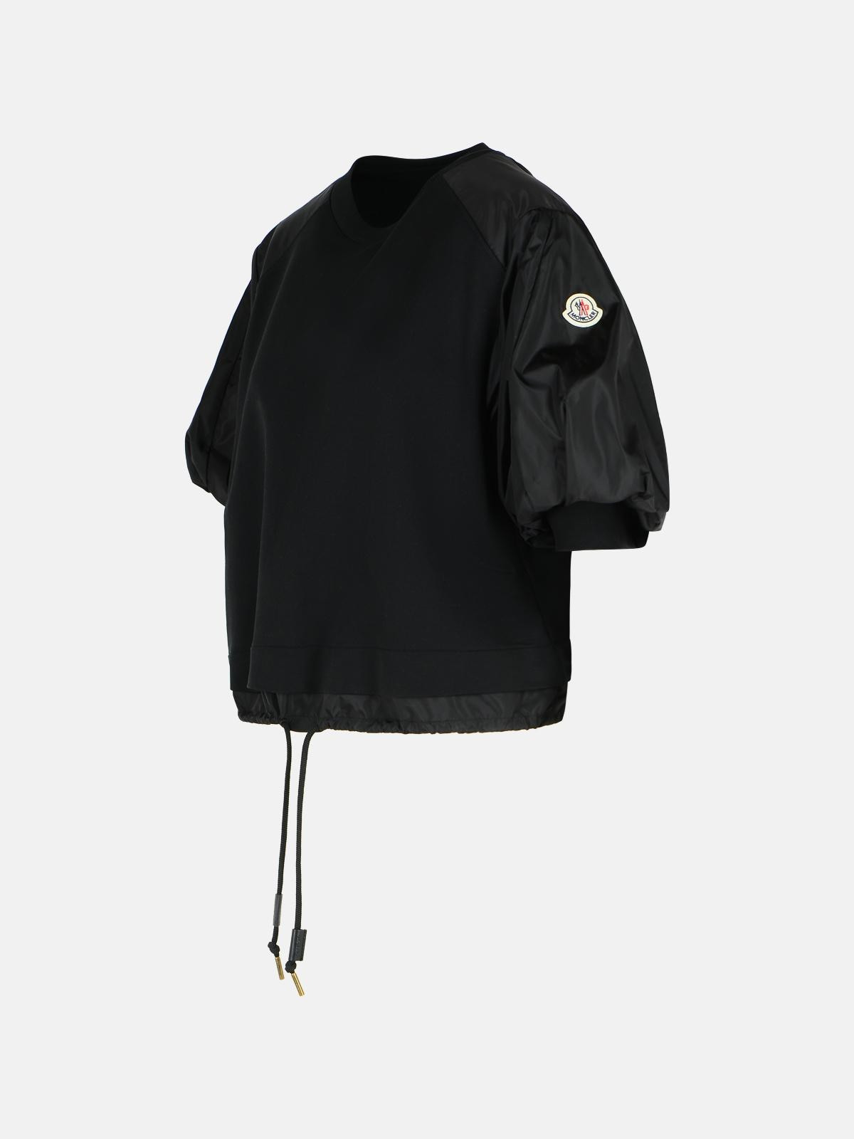 'OVER' BLACK COTTON T-SHIRT - 2