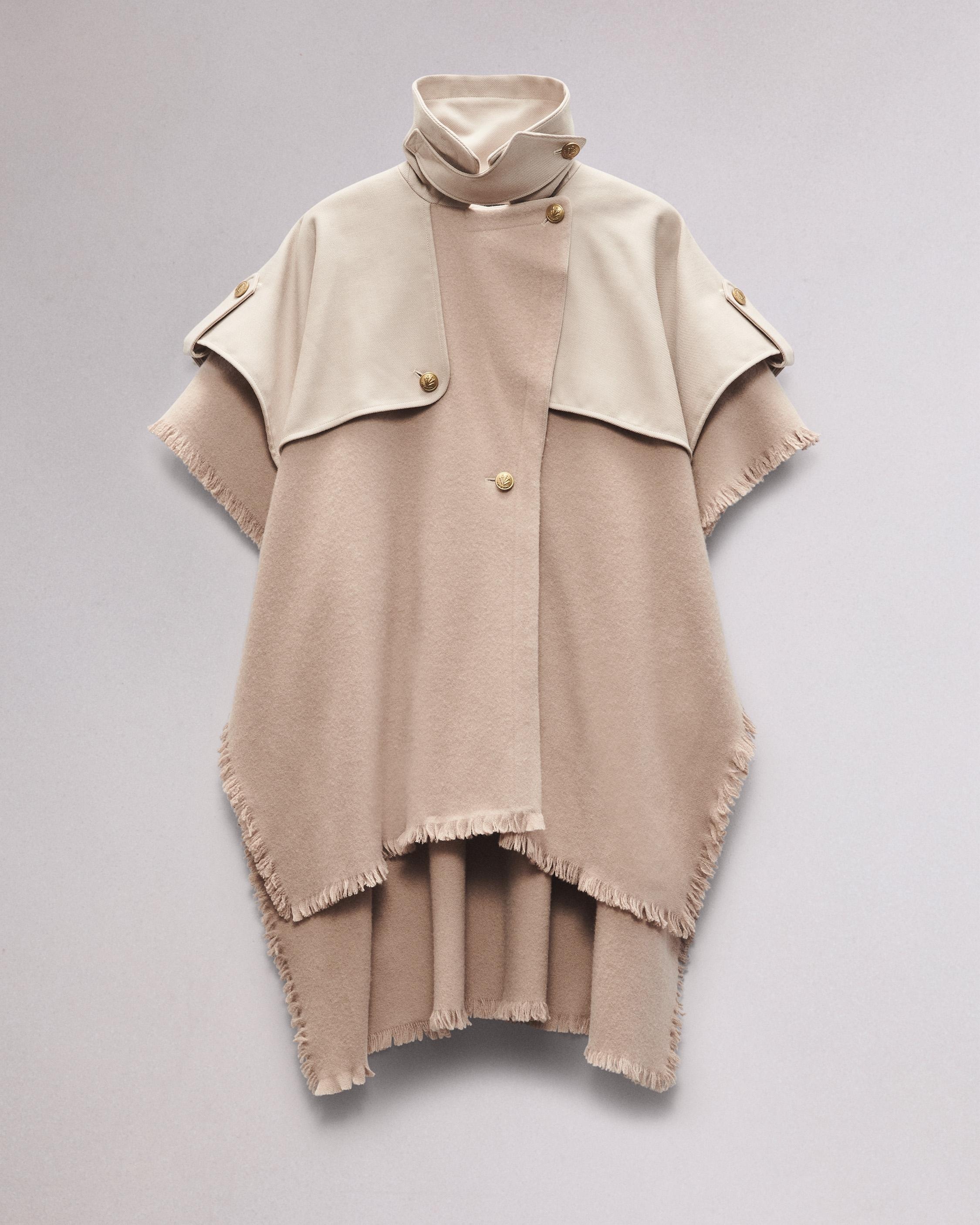 Wool Trench Poncho - 1
