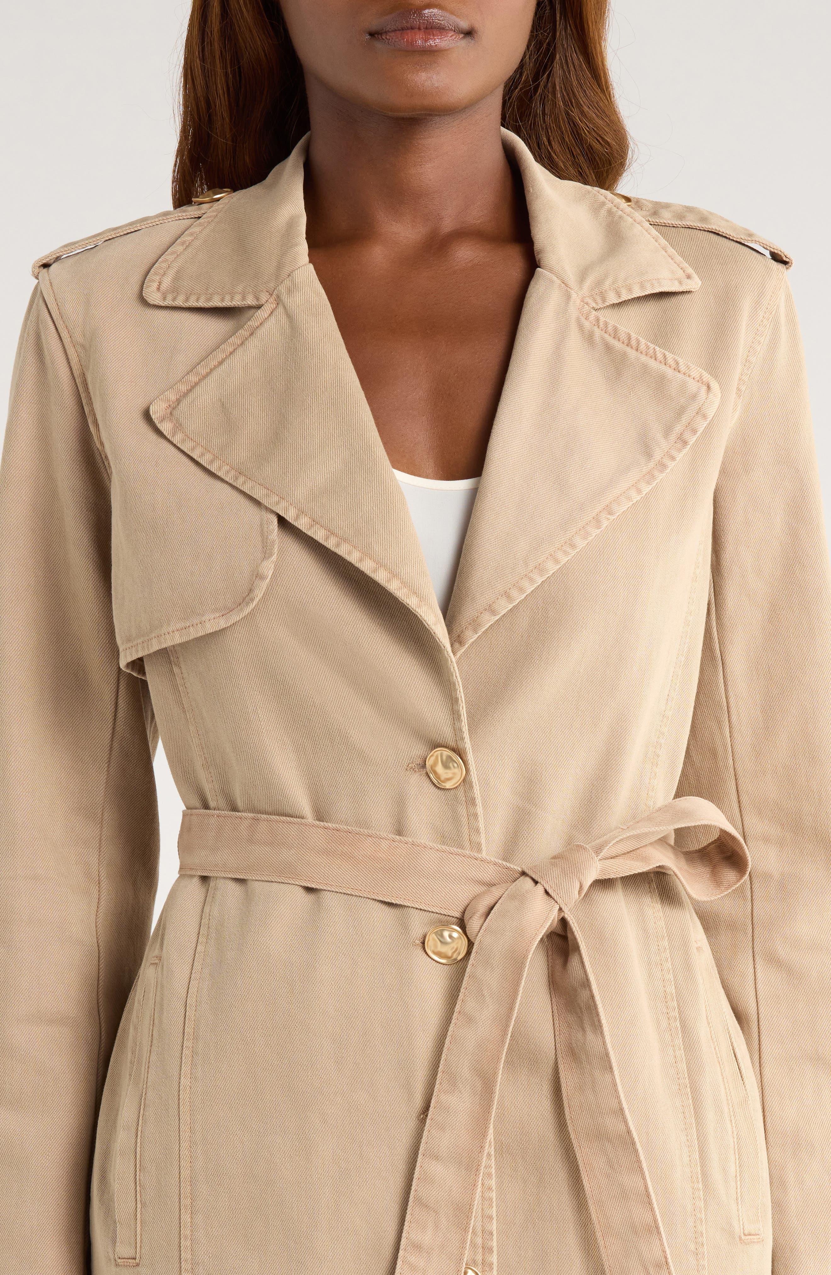 L'AGENCE Zavia Trench Coat in Dark Cappuccino at Nordstrom - 4