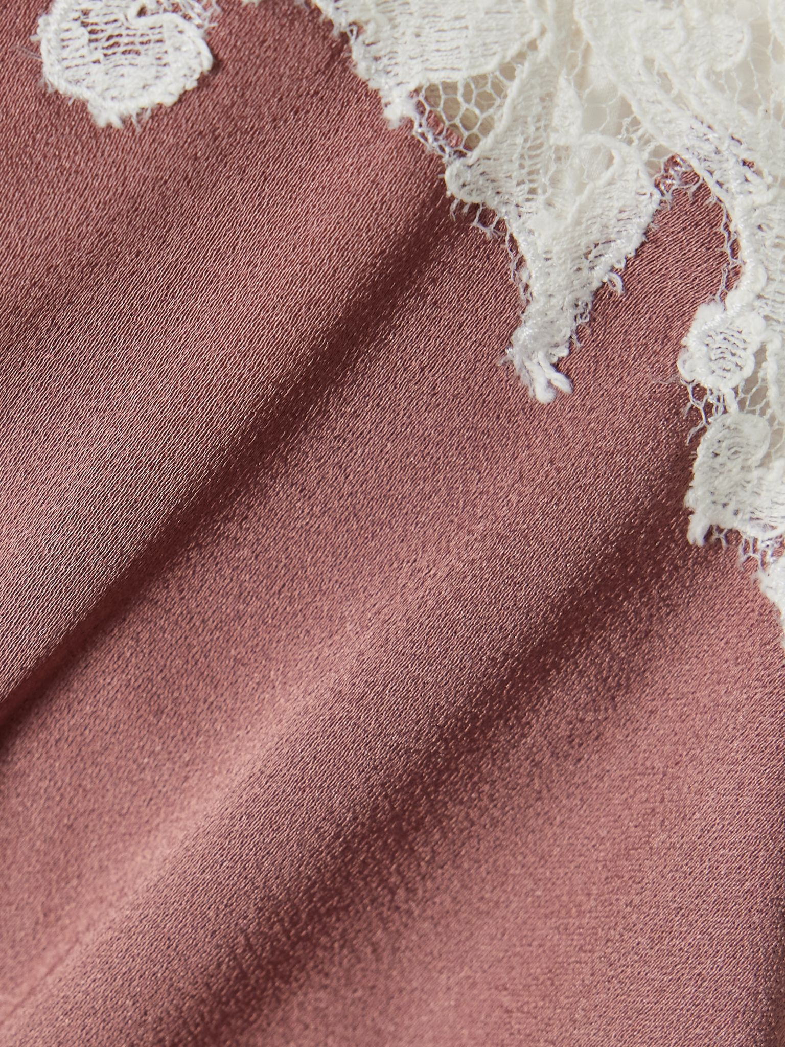 Lace-trimmed satin camisole Pink - 4