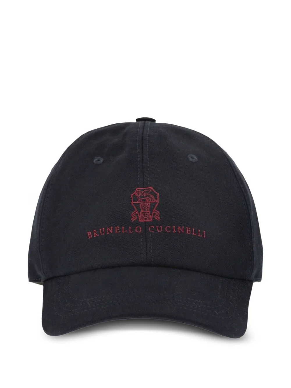 logo-embroidered garment-dyed baseball cap - 1