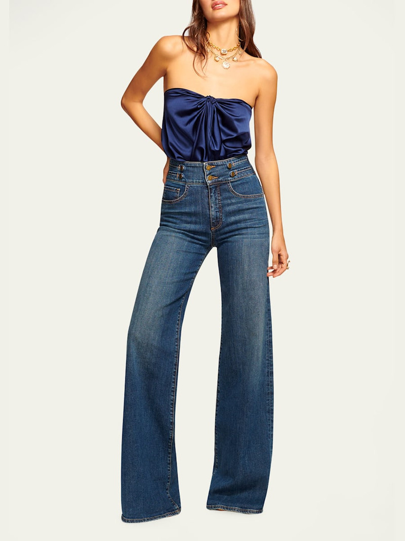 RAMY BROOK Liv High-Rise Wide-Leg Jeans outlook