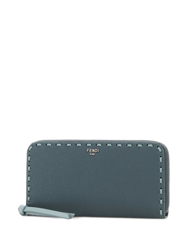 large Peekaboo stitched leather wallet 3
