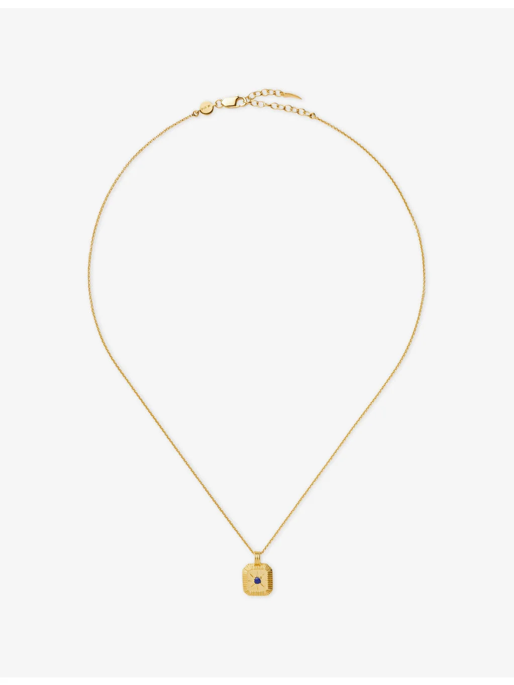 September Birthstone 18ct Gold Vermeil Plated Sterling Silver Pendant Necklace - 1