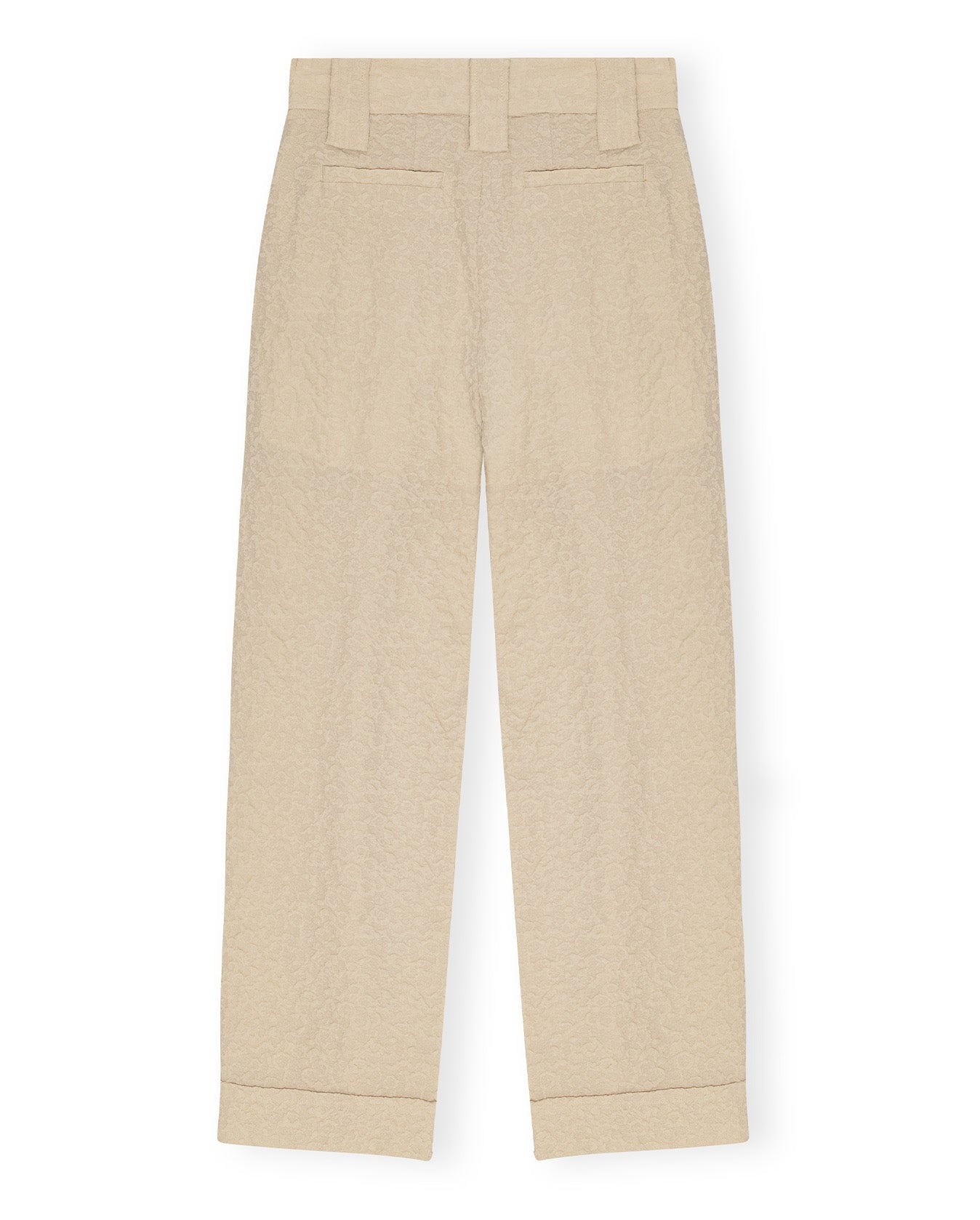 Textured Suiting Mid Waist Pants - 7