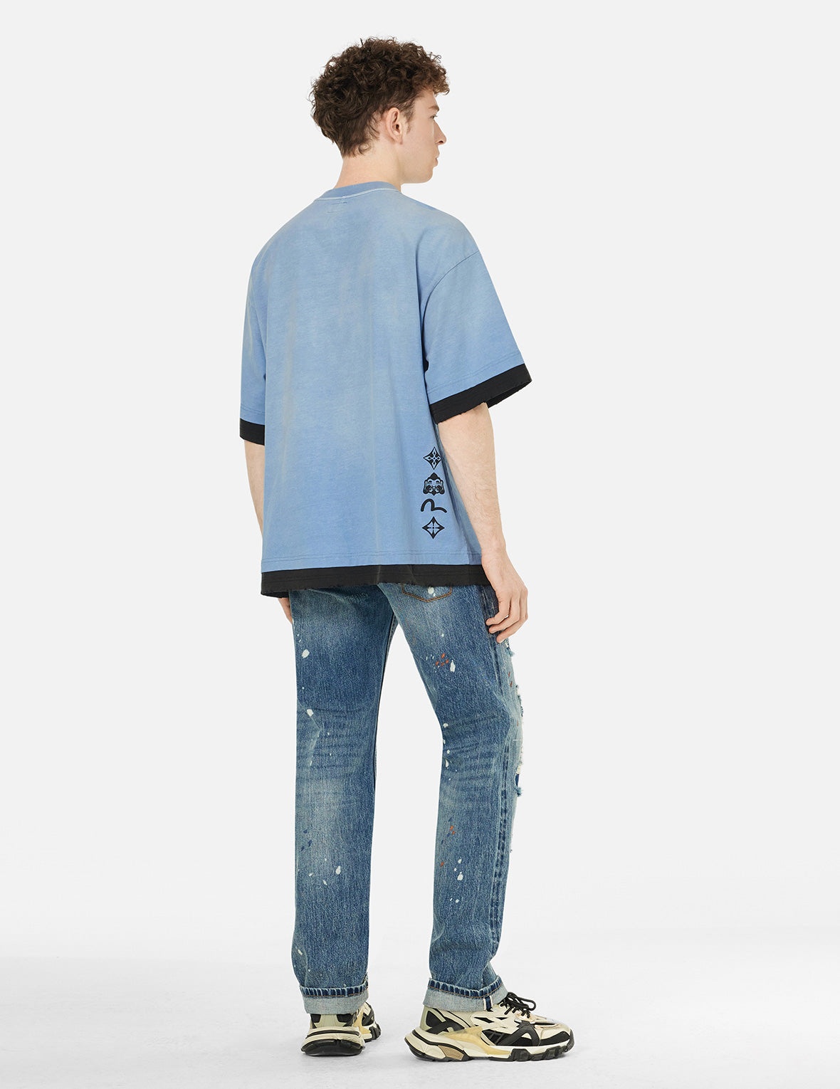Washed 2-in-1 Oversized T-shirt - 4