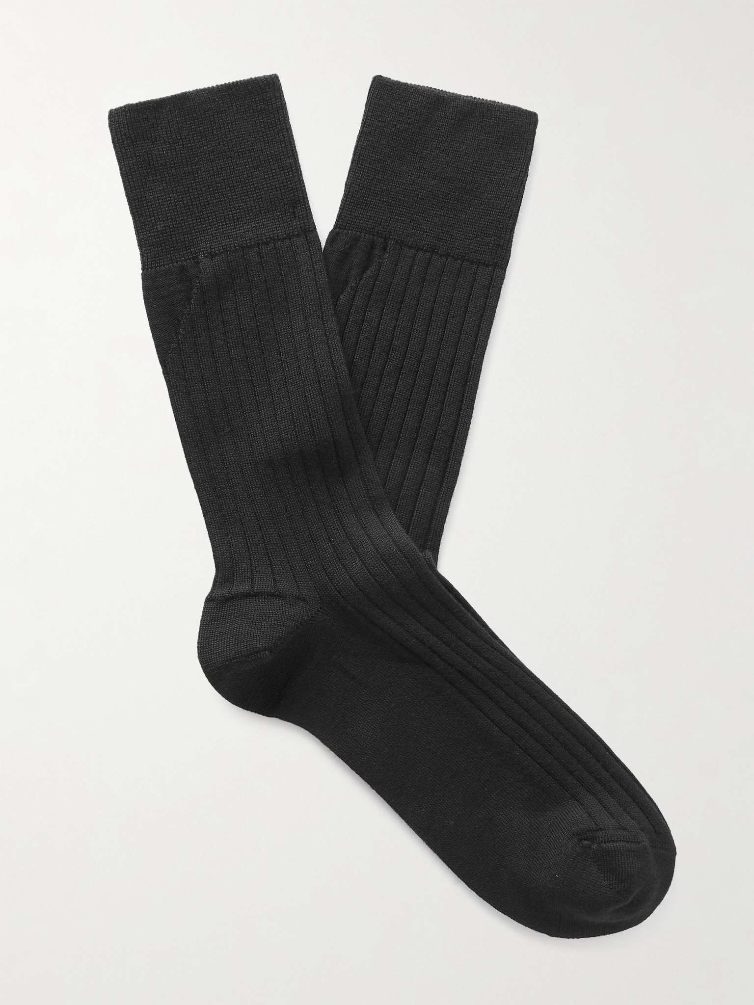 Ribbed Wool Socks - 1